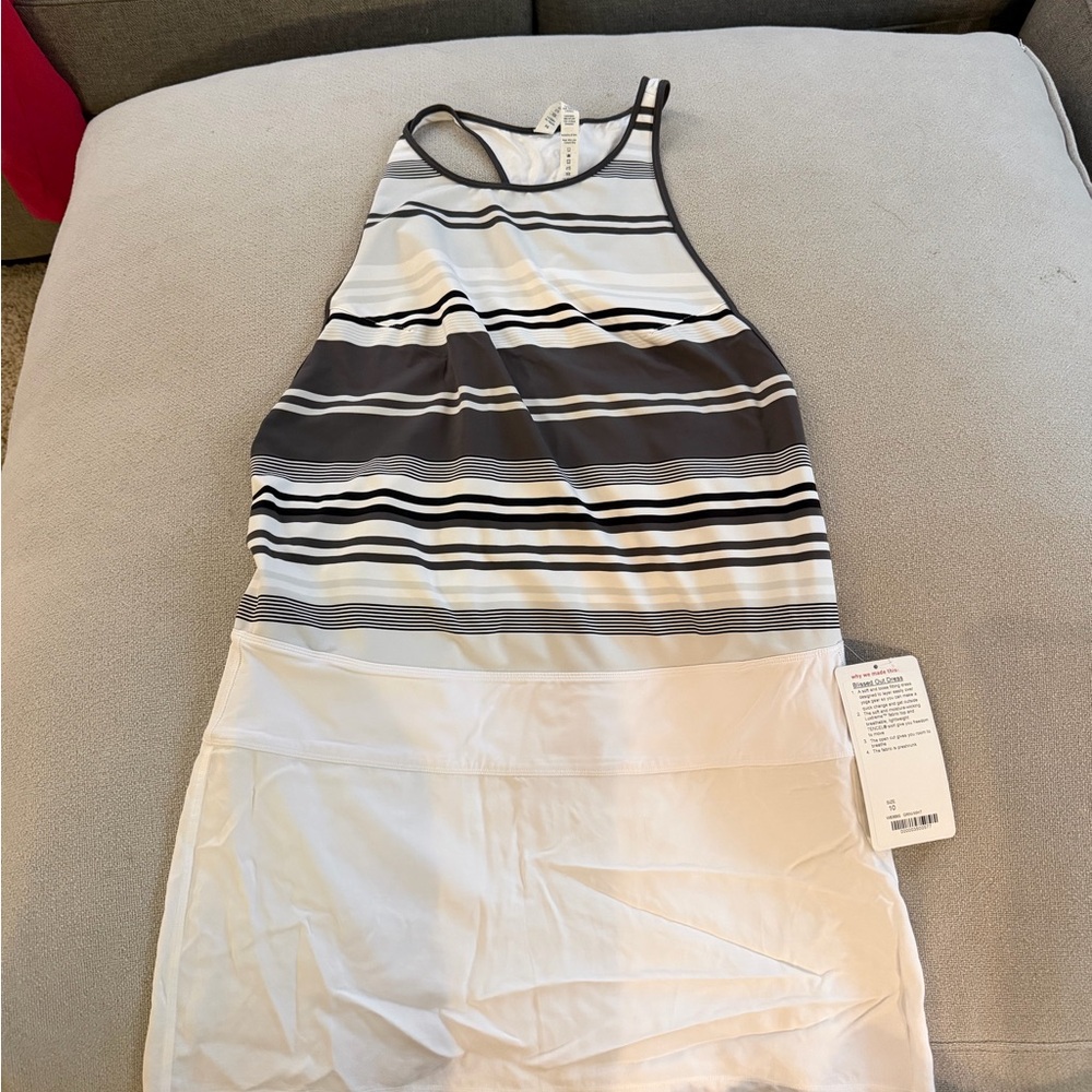 lululemon athletica Black and White Striped Dress